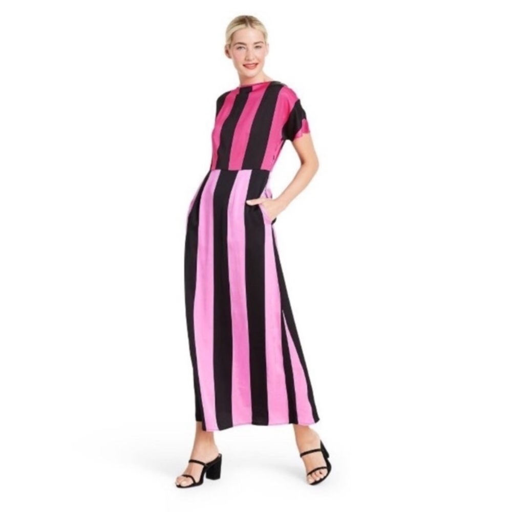 Christopher John Rogers for Target Pink Striped Dress - Picture 3 of 5